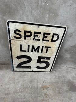 Speed Limit 25 Road Sign