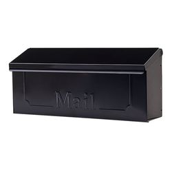 Galvanized Steel, Wall-Mount Mailbox, Black Small