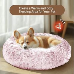 🔥NEW!!! NEVER USED (SMOKE PINK) ANTI ANXIETY BED CUDDLER FOR CATS, & DOGS!! PLEASE READ ALL PICTURES.. THANK YOU!