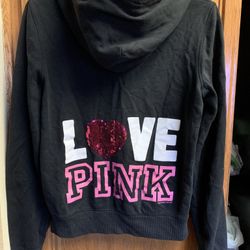 Women’s pink zip up hoodie