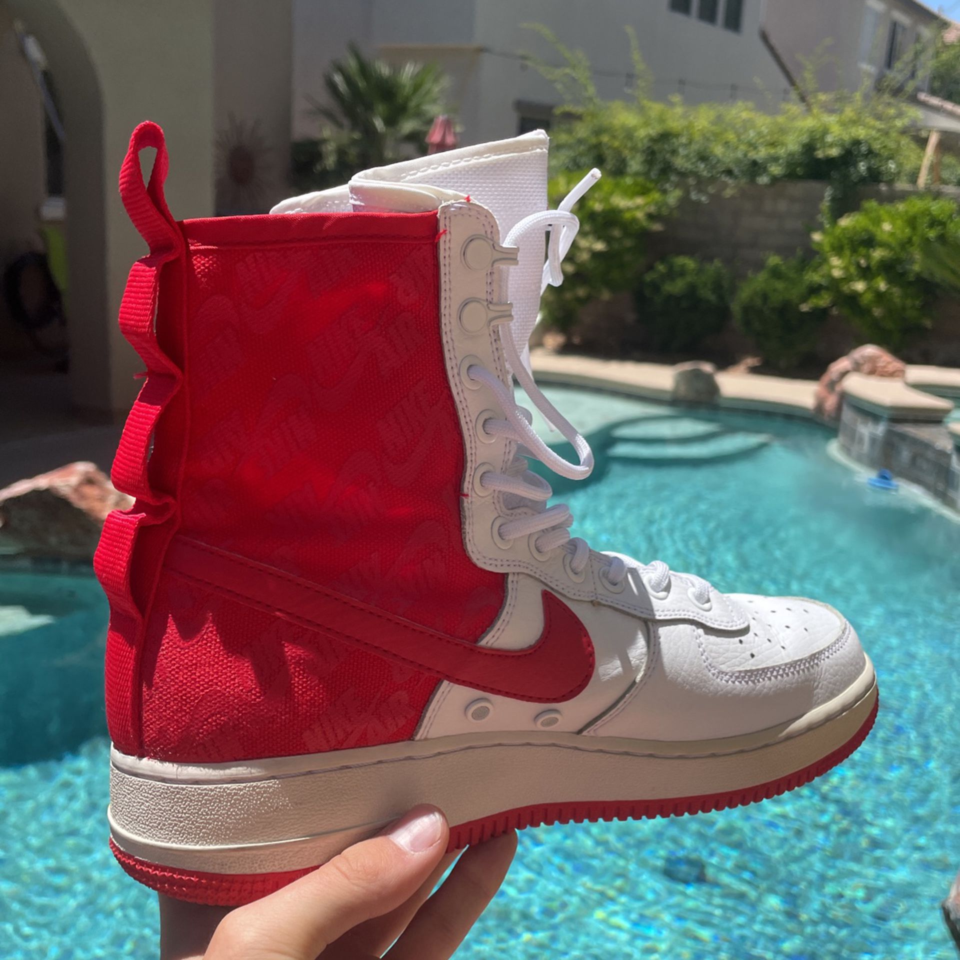 Nike SF Air Force 1 High White University Red