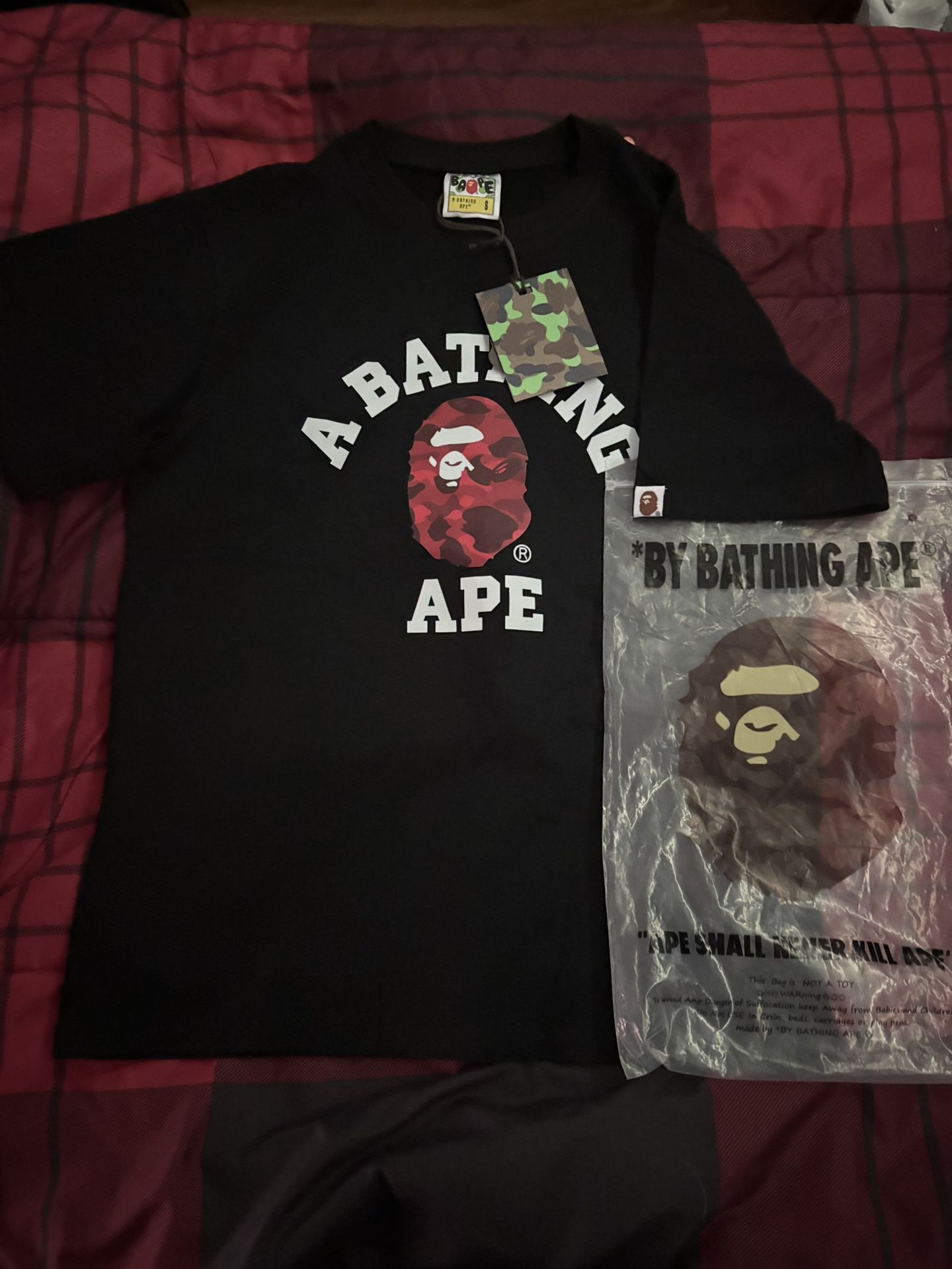 Red Bathing ape shirt
