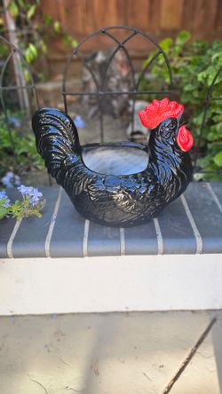 Misc items, yard decor, plants,chicken planter