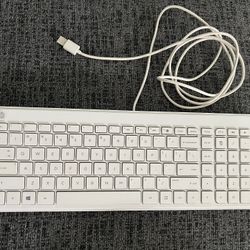 HP USB Wired Keyboard White