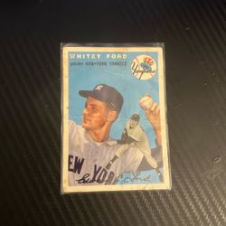 Whitey Ford Autographed Baseball Card