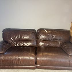 Leather Reclining sofa