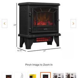 Electric Stove Fireplace Heater