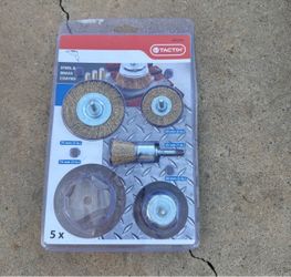 Tactix 5-Piece Steel & Brass Wire Brush Set