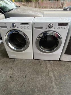 🍂SET WASHER AND DRYER LG WHITE🍂✨️SIDE BY SIDE-STACKABLE✨️