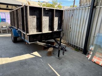 Utility Trailer with Wood Side Panels
