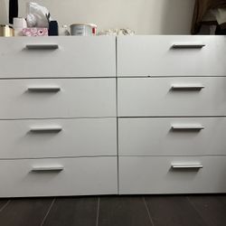 White 8 Drawer Dresser