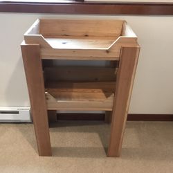 Wood Stand For Storage Or Display.