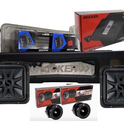 SILVERADO  Or SIERRA 2019-2026 ((NOT BOSE)) FULL BASS AND VOICE PACKAGE KICKER AUDIO INSTALLED