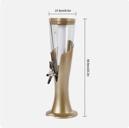 3L Beer Tower Dispenser w/Ice Column Light Drink Dispenser for Party Bar Home