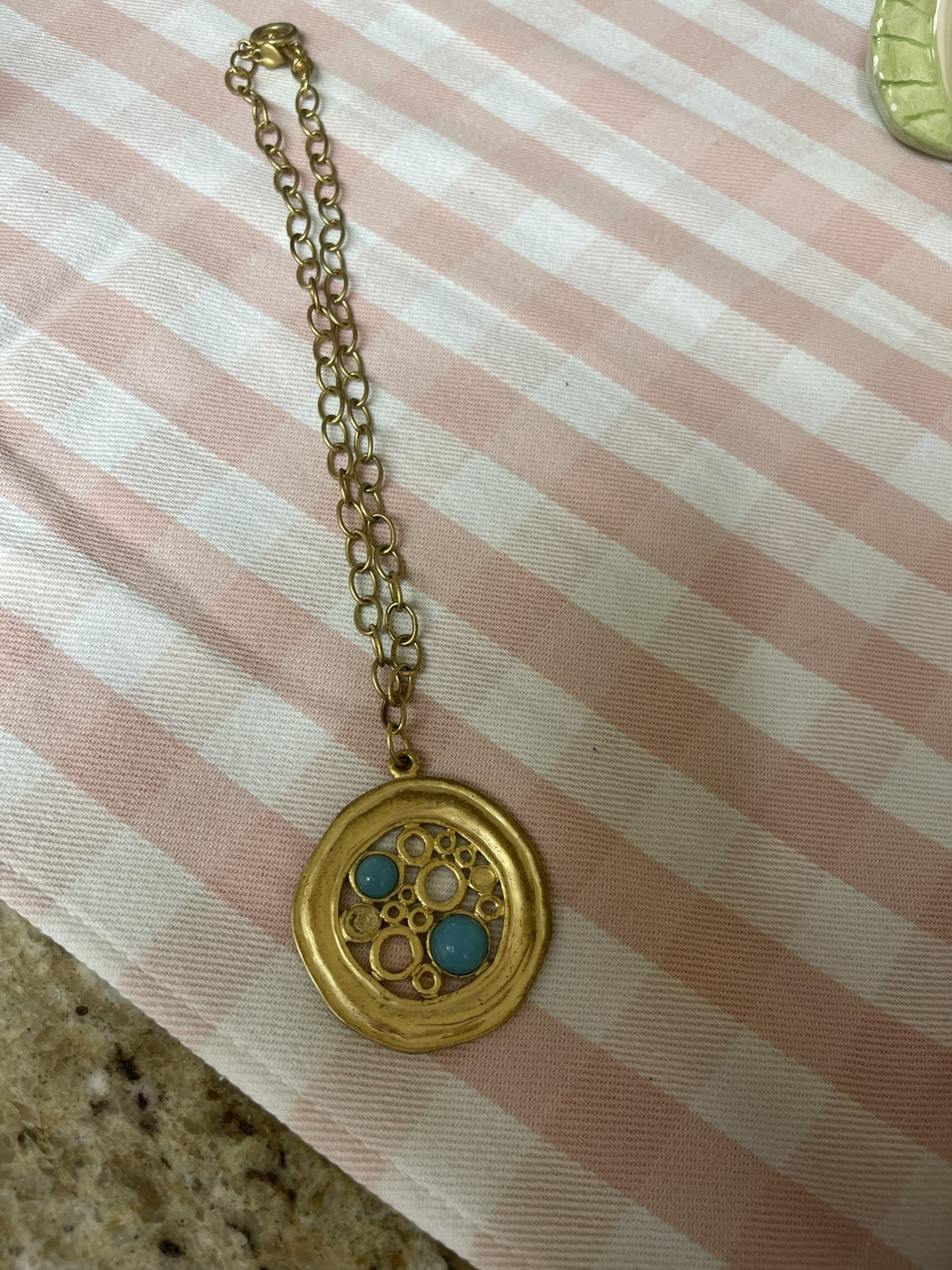 Gold And Turquoise Necklace