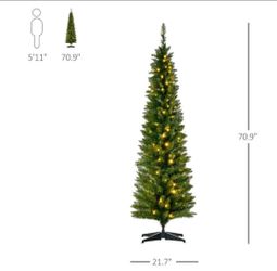 Brand New In Box ‼️ Pencil Shaped 🎄 LED Tree
