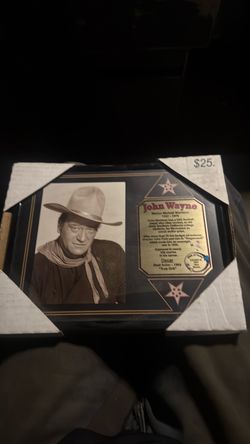 John Wayne Framed Photo Plaque