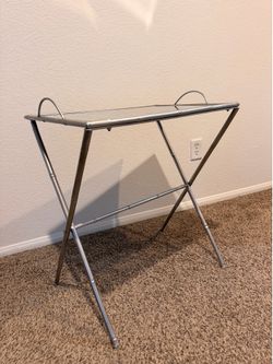 Side table with mirror