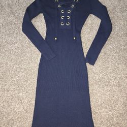 Michael Kors Fitted Rib Knit Dress