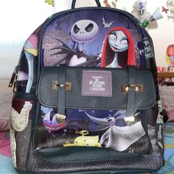 Nightmare Before Christmas 11" Faux Leather Mini Backpack