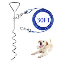 plus vivo dog tie out cable and stake
