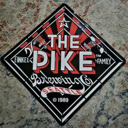 The Pike Brewing Co. Seattle "THE PIKE" Beer Sign Wall Plaque  17" W