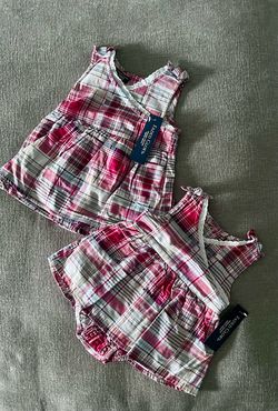 Faded Glory Plaid Rompers (3-6mon) (6-9mon)