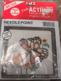 McNeill Needlepoint Kit – Monarch in Flight
