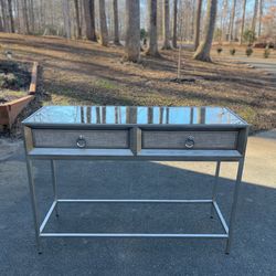 Nice Mirror Top Two Drawer Console Table