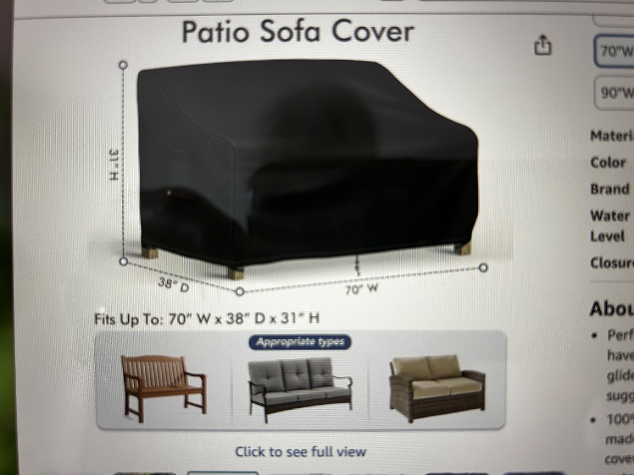 Outdoor Couch Cover Waterproof 