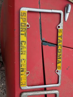 Vintage license plate frame