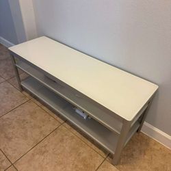 Modern 3-Tier TV Stand / Entryway Bench - Excellent Condition