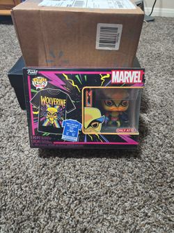 Marvel Wolverine Black Light Funko POP And Tee