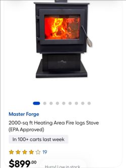 BRAND NEW 2000Sq. Ft. HEATING AREA FIRE LOGS 🔥 STOVE (EPA APPROVED)