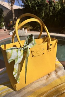 Kate Spade New York Wellesley Quinn Yellow Leather Tote