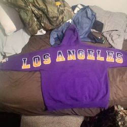 La Lakers heavy hoodie 2x