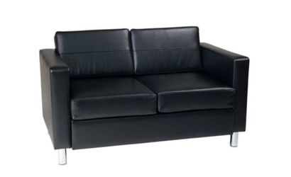 Leather love seat with matching couch