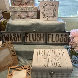 Bathroom, decor, home decor, spring decor, bedroom, decor, bird cages, picture frames $40 for all