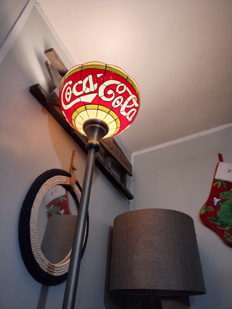 Coca Cola Antique Tall Lamp 