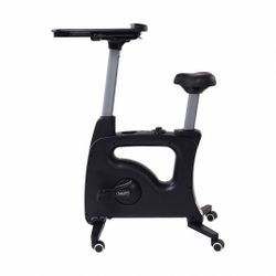 FLEXISPOT Desk Exercise Bike: Black, ABS/Polyurethane/Stainless Steel, 42 1/2 in – 48 3/8 in