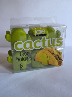 Joie Cactus Shaped Easy Filling Taco Shell Holders Set of 6 BPA Free - New
