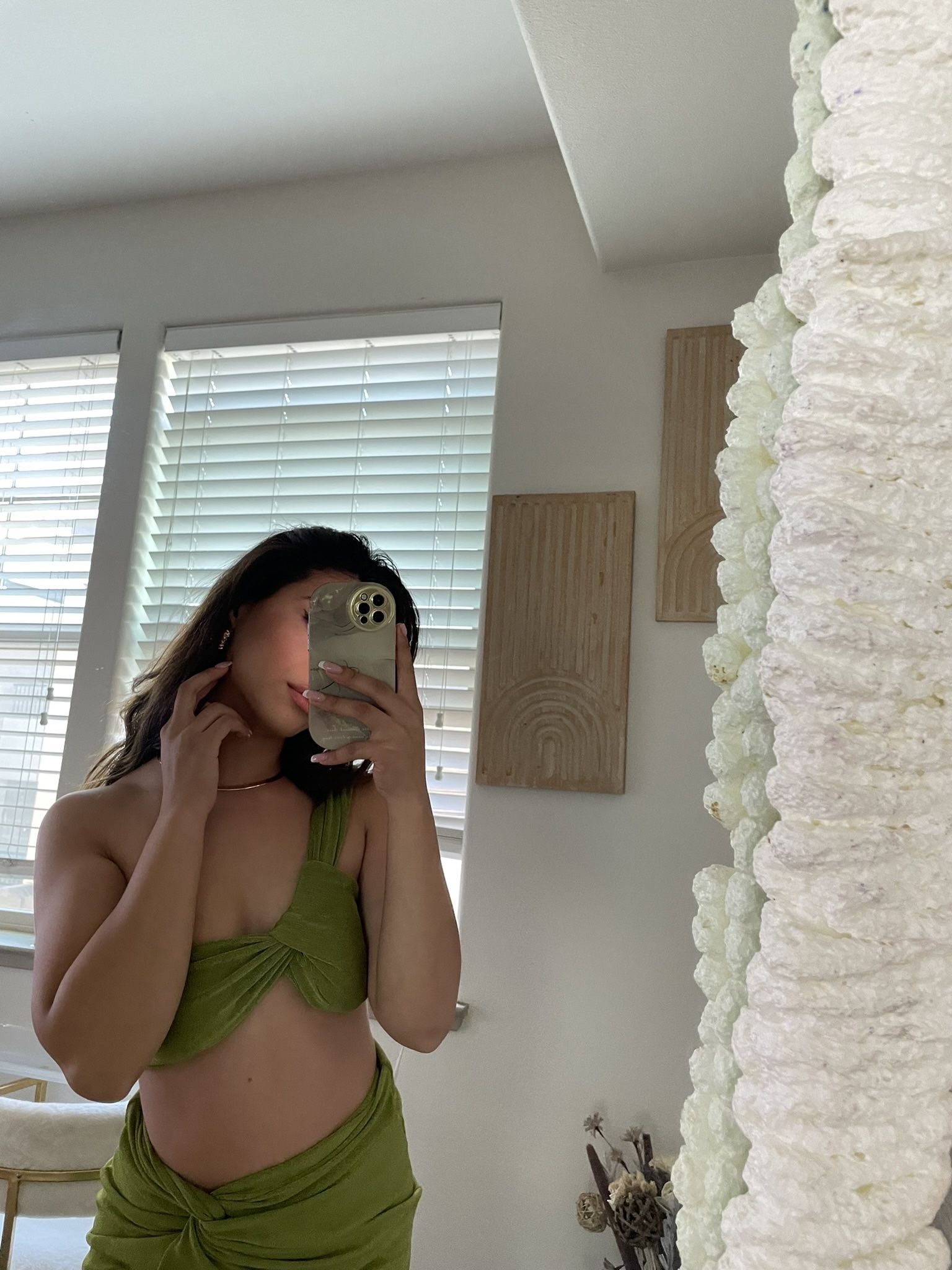 Green Set Top And Shirt