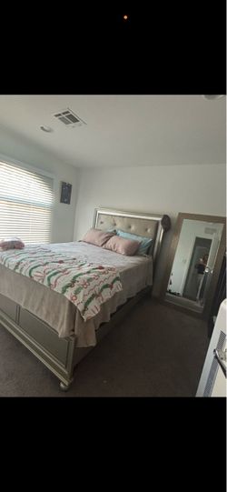 Queen Size Bed w/ frame, mattress and box spring