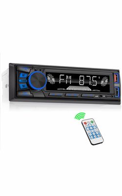REAKOSOUND Car Radio Single DIN Car Stereo Bluetooth Digital Media Receiver Car Stereo Bluetooth 50Wx4 Output FM Car Radio - USB/AUX/TF/EQ/MP3/APP/7 L