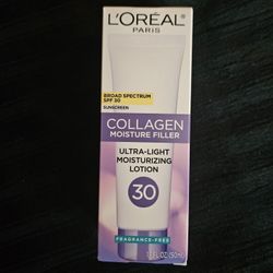 L'Oreal Paris Collagen Moisture Filler SPF 30 Ultra Light Moisturizing Lotion 1.7oz