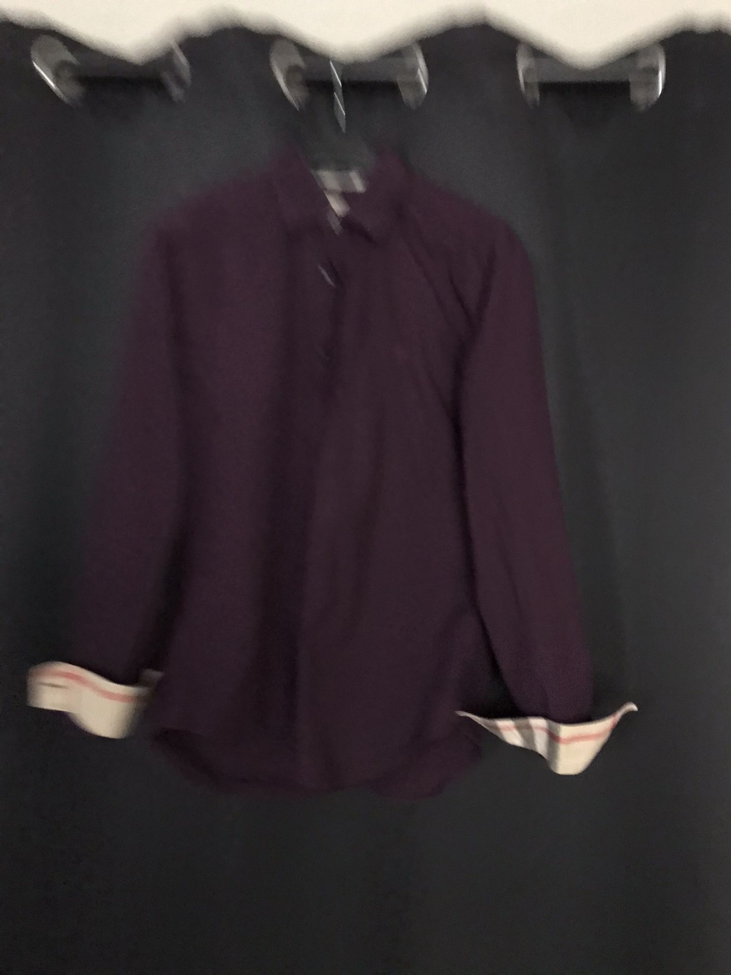 Burberry Brit Purple Medium Men’s Button Down Shirt