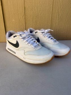 Mens Size 11.5 Nike Air Max 1 '86 White Black Gum Golf Shoes FN0697 100