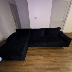 Black Sectional Couch 