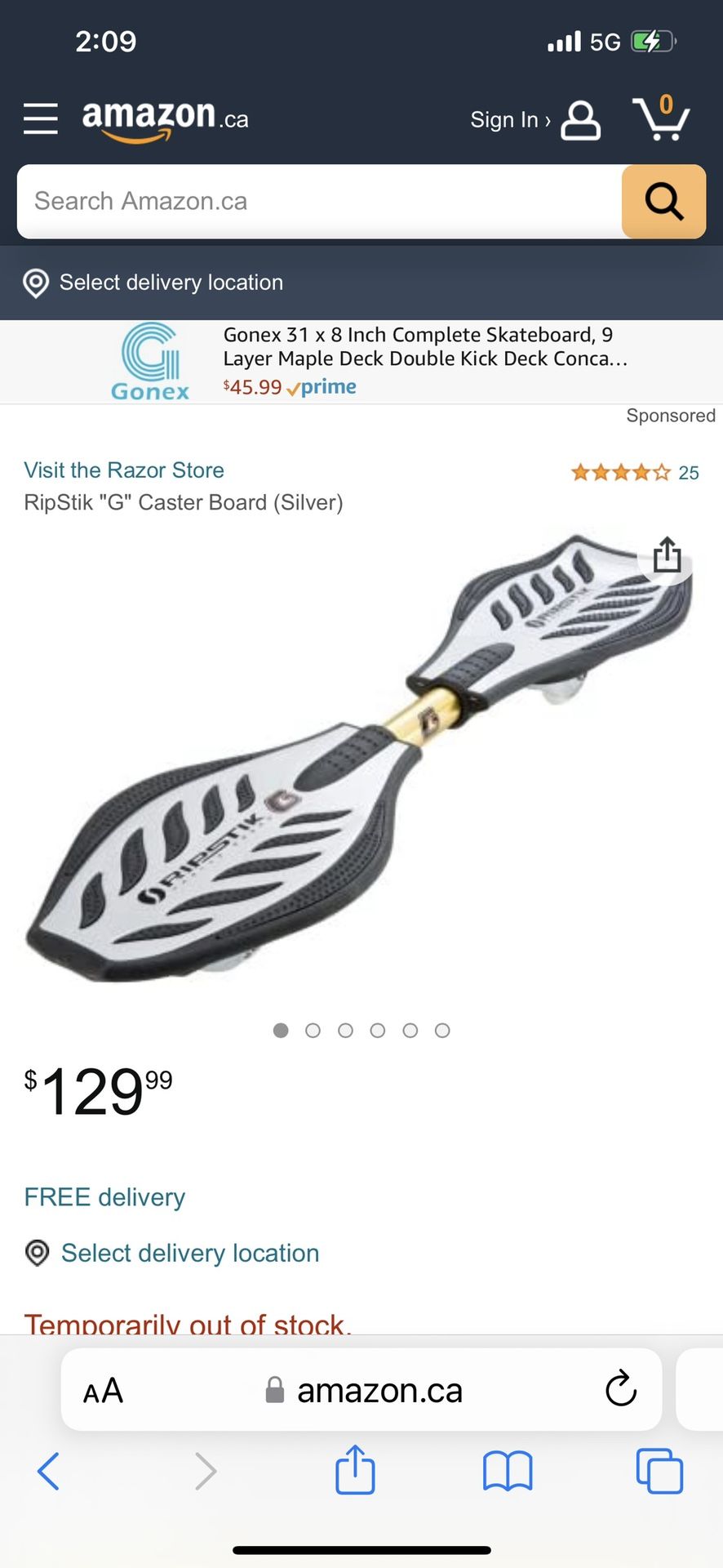 Rip stick Caster Board