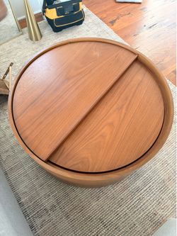 West Elm storage coffee table